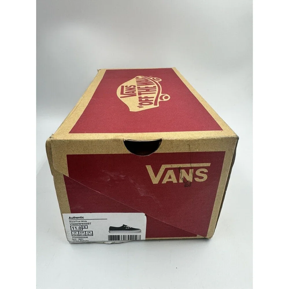 Children Unisex Sneakers Shoes Vans Kids Authentic Size 11 Black/White New